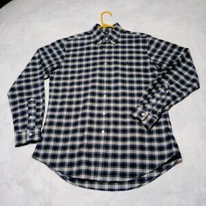 Ralph Lauren Men's Shirt Green/Black Plaid Size M Button Down Collar Long Sleeve